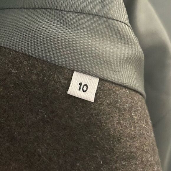 Peruvian Connection Olive Green Wool Blazer Size 10 - Picture 9 of 12